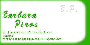 barbara piros business card